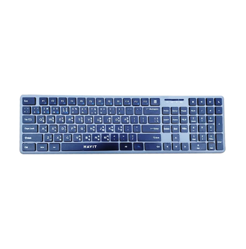 Picture of Havit KB235WB Dual Mode Bluetooth Black & Gray Keyboard With Bangla