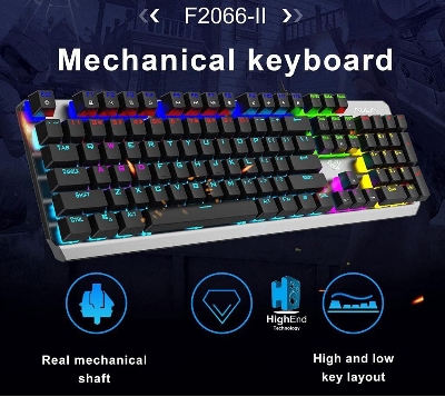 Picture of AULA F2066-II Wired Black Mechanical Gaming Keyboard
