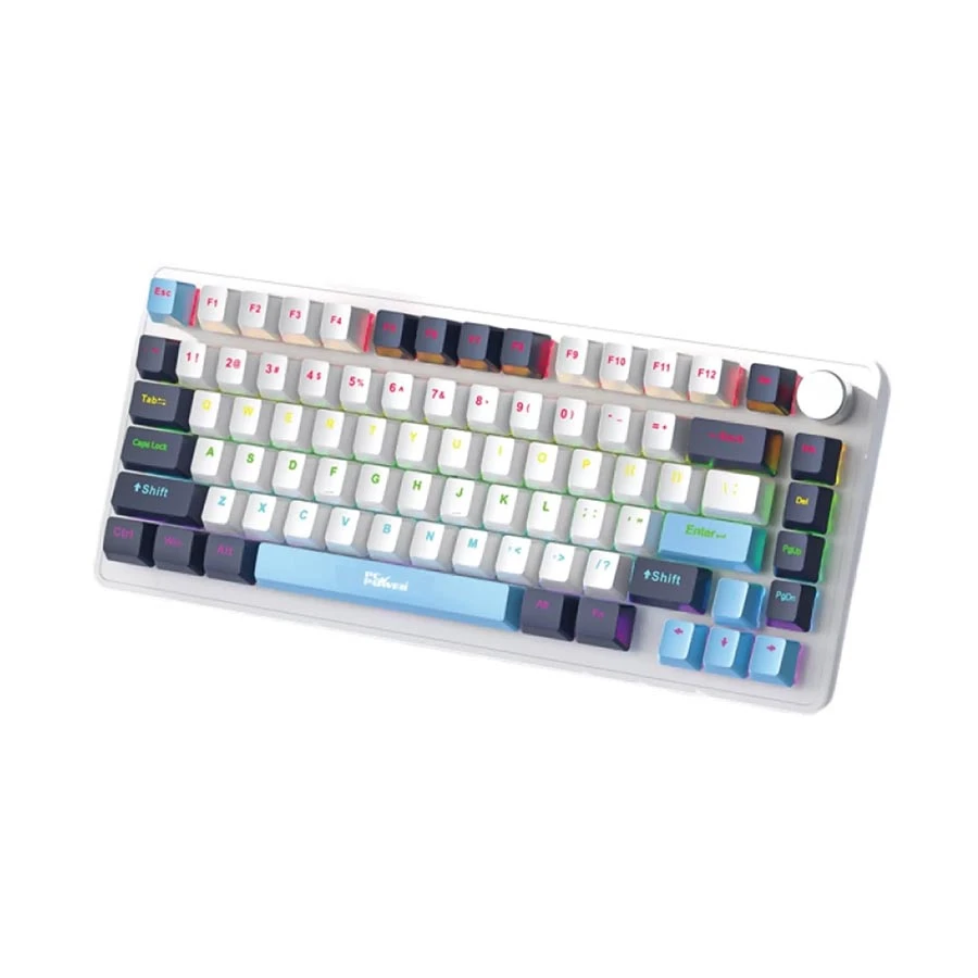 Picture of Pc Power K82 RGB Wired (Red Switch) White (White+Dark Blue+Cyan Key) Mechanical Gaming Keyboard