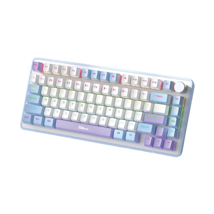Picture of Pc Power K82 RGB Wired (Red Switch) White (White+Dark Blue+Cyan Key) Mechanical Gaming Keyboard