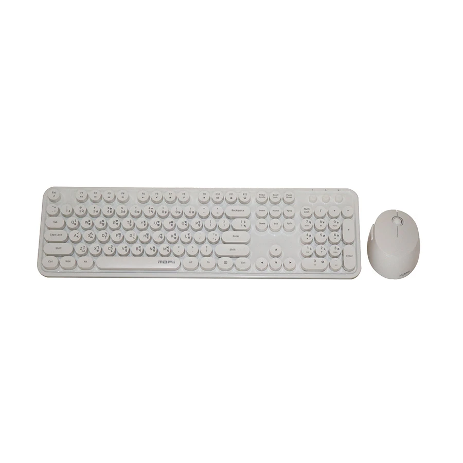 Picture of MOFII Sweet Pure White Wireless Keyboard & Mouse Combo With Bangla
