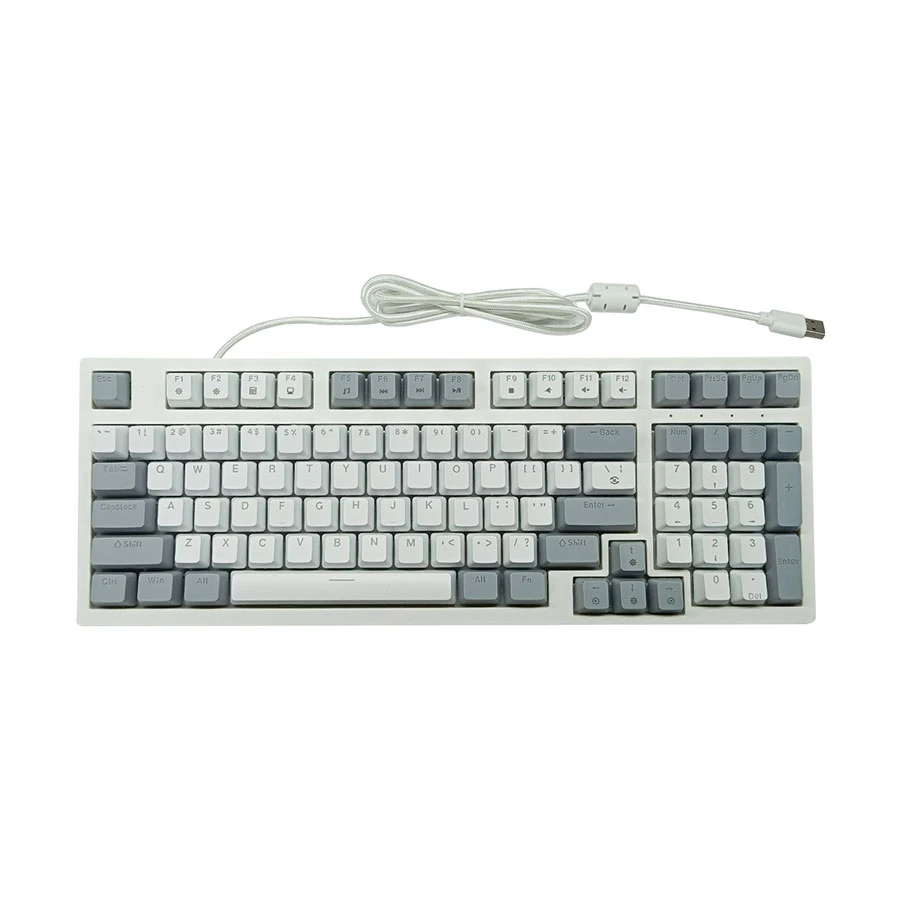 Picture of Pc Power K98 RGB White & Black + Blue Wired Mechanical Gaming Keyboard