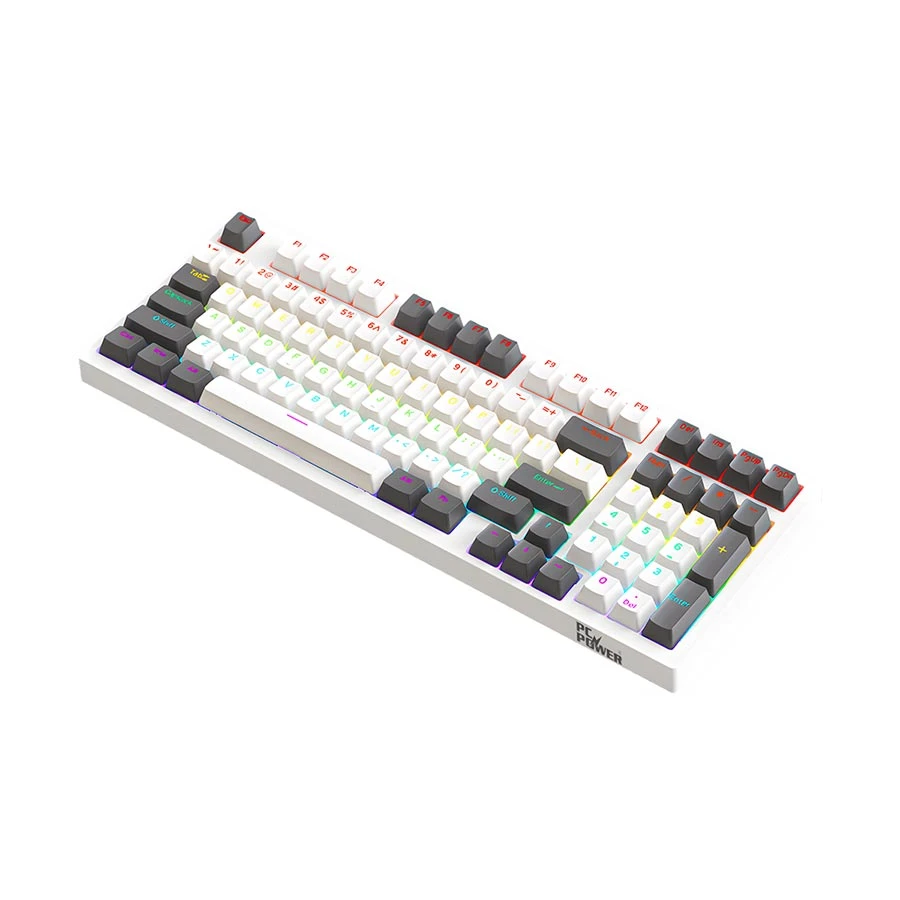 Picture of Pc Power K98 RGB White & Black + Blue Wired Mechanical Gaming Keyboard