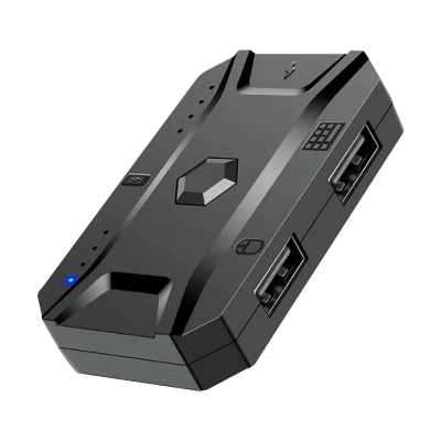 Picture of T-WOLF TF950 5 In 1 Black Wired Keyboard, Mouse, Mouse pad, Converter & Phone Holder Gaming Combo