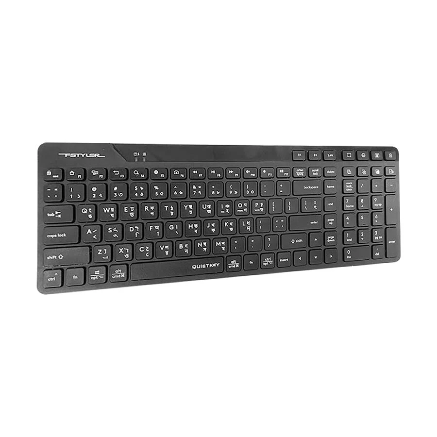 Picture of A4TECH Fstyler FBK27C AS Dual Mode Black Keyboard with Bangla