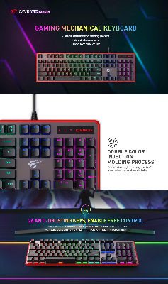 Picture of Havit KB870L Wired Black (Blue Switch) Mechanical Gaming Keyboard