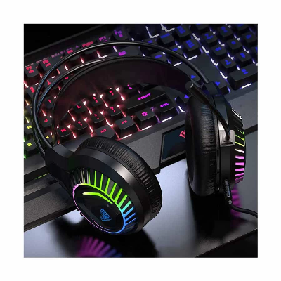 Picture of AULA T650 RGB Black USB Wired Gaming Keyboard, Mouse, Mouse Pad & Headphone Combo