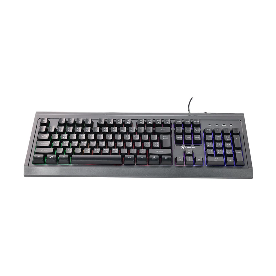 Picture of Xtreme K502C RGB Black USB Wired Gaming Keyboard, Mouse, Mouse Pad & Headphone Combo with Bangla