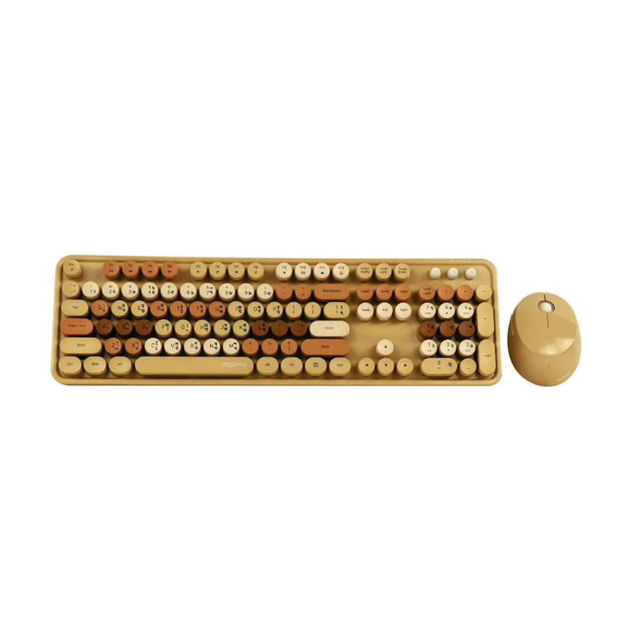 Picture of MOFII Sweet Mixed Milk Tea Wireless Keyboard & Mouse Combo with Bangla