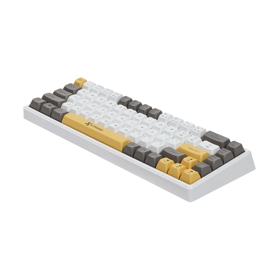 Picture of Xtreme KM71G Wired (Blue Switch) White (Yellow+White+Grey) Mechanical Gaming Keyboard