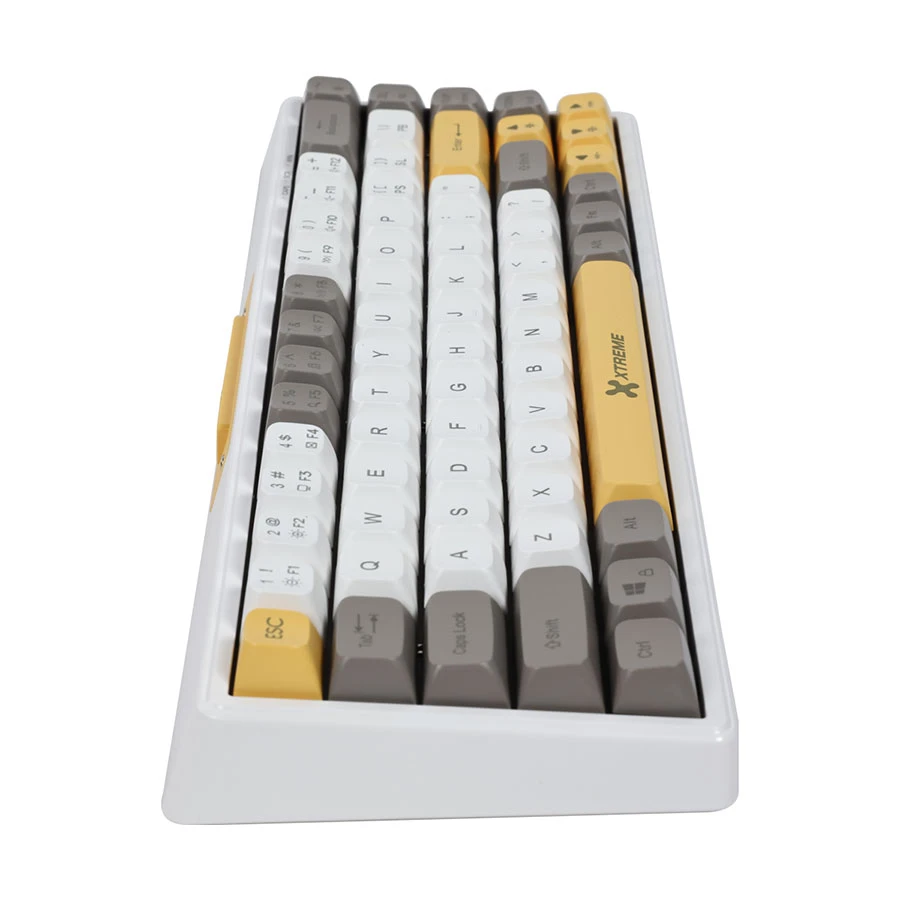 Picture of Xtreme KM71G Wired (Blue Switch) White (Yellow+White+Grey) Mechanical Gaming Keyboard