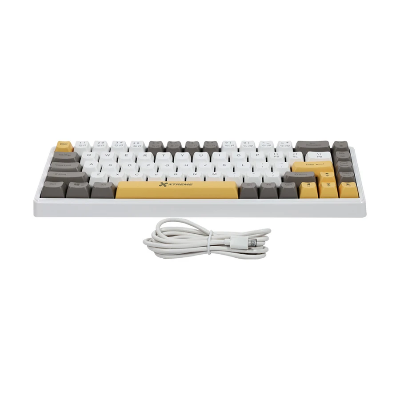 Picture of Xtreme KM71G Wired (Blue Switch) White (Yellow+White+Grey) Mechanical Gaming Keyboard
