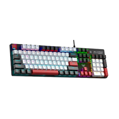 Picture of Aula S500 Wired Black + White & Red (Blue Switch) Mechanical Gaming Keyboard