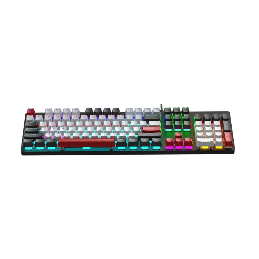 Picture of Aula S500 Wired Black + White & Red (Blue Switch) Mechanical Gaming Keyboard