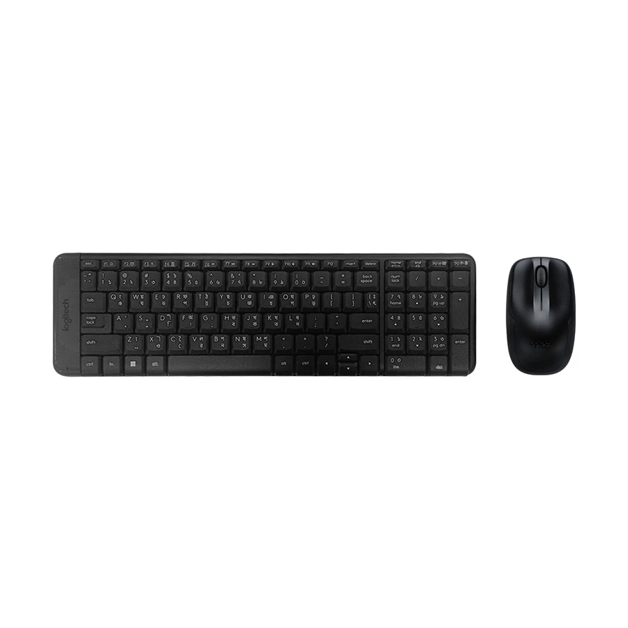 Picture of Logitech MK220 Black-Grey Wireless Keyboard & Mouse Combo with Bangla