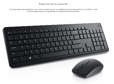 Picture of Dell KM3322W Wireless Black Keyboard & Mouse Combo