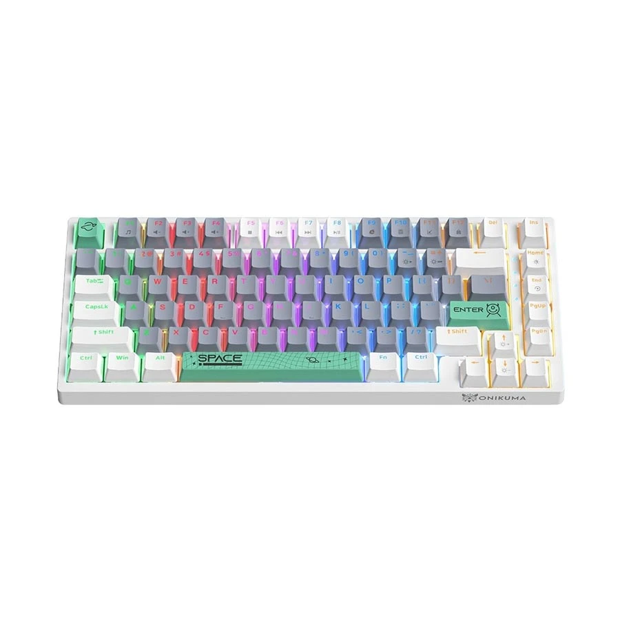 Picture of ONIKUMA G52 RGB Wired (TEA AXIS Switch) Grey-White Mechanical Gaming Keyboard