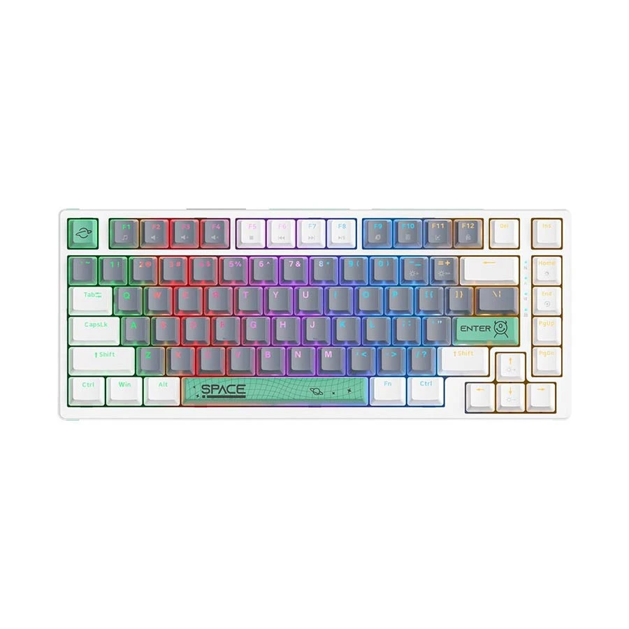 Picture of ONIKUMA G52 RGB Wired (TEA AXIS Switch) Grey-White Mechanical Gaming Keyboard