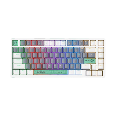 Picture of ONIKUMA G52 RGB Wired (TEA AXIS Switch) Grey-White Mechanical Gaming Keyboard