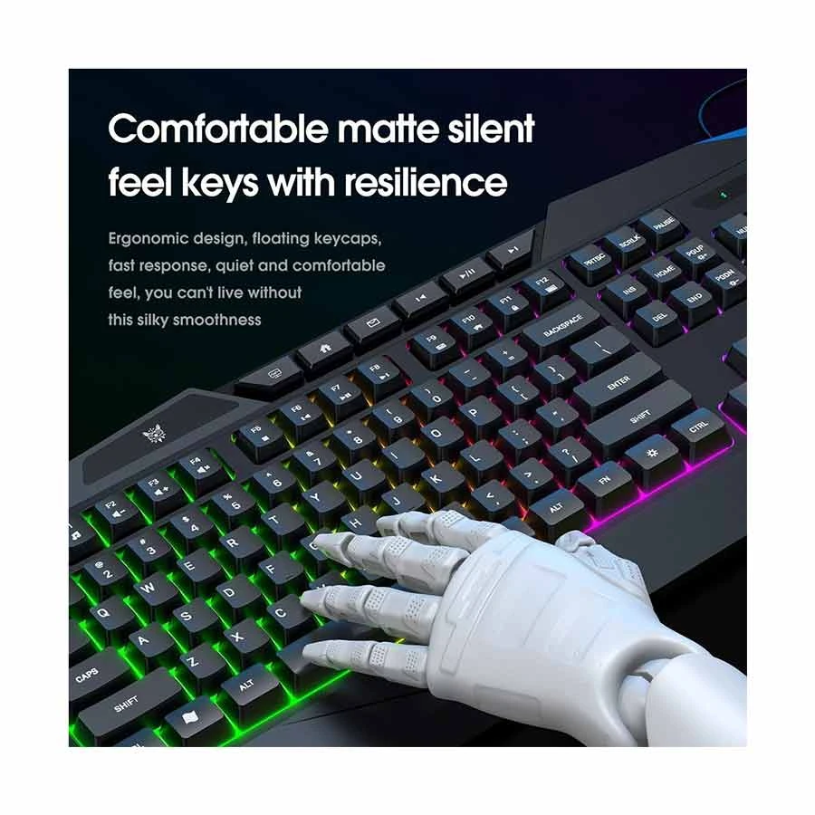 Picture of ONIKUMA TZ3006 Black USB Wired Gaming Keyboard, Mouse & Mouse Pad Combo