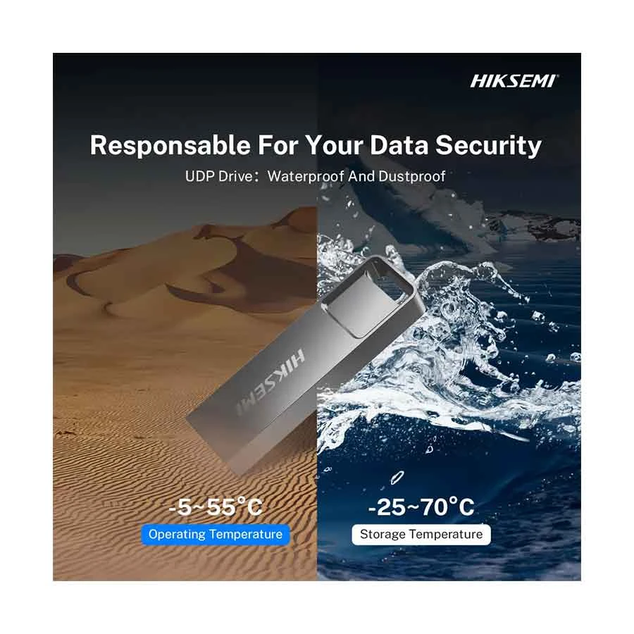 Picture of Hiksemi Blade HS-USB-E301 128GB USB 3.2 Gen 1 Grey Pen Drive #HS-USB-E301-128G-U3
