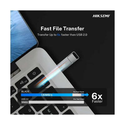 Picture of Hiksemi Blade HS-USB-E301 128GB USB 3.2 Gen 1 Grey Pen Drive #HS-USB-E301-128G-U3
