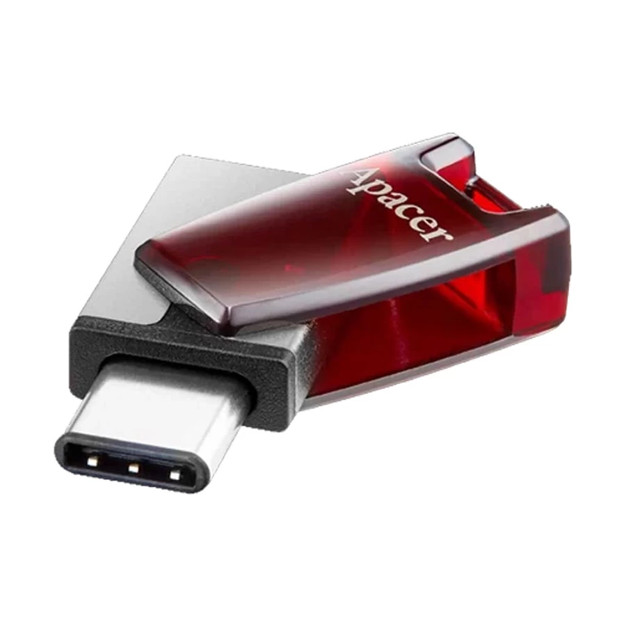Picture of Apacer AH180 64GB USB 3.2 Type-C OTG Red RP Pen Drive #AP64GAH180R-1