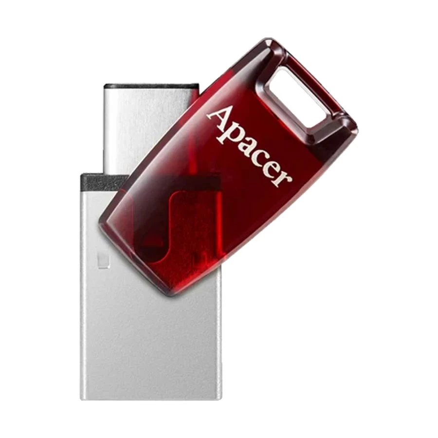 Picture of Apacer AH180 64GB USB 3.2 Type-C OTG Red RP Pen Drive #AP64GAH180R-1