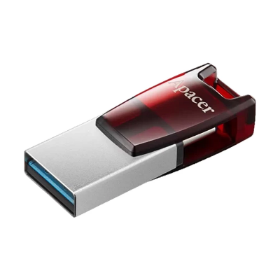 Picture of Apacer AH180 64GB USB 3.2 Type-C OTG Red RP Pen Drive #AP64GAH180R-1
