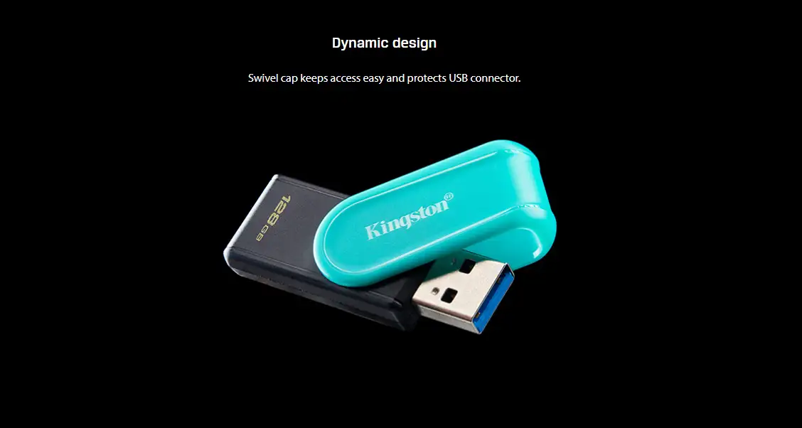 Picture of কিংস্টন DataTraveler Exodia S 128GB USB 3.2 Gen 1 Black-Cyan Pen Drive