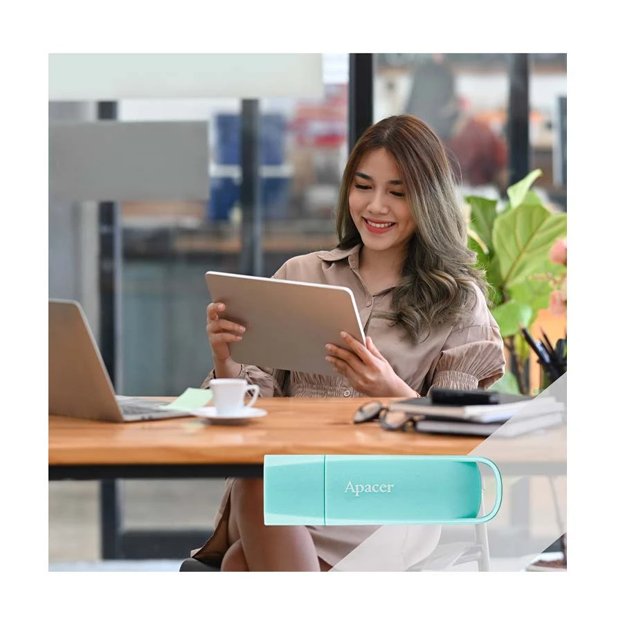 Picture of Apacer AH270 Eco 64GB USB 3.2 Gen 1 Type-C OTG Jelly Mint Pen Drive #AP64GAH270ECO-1
