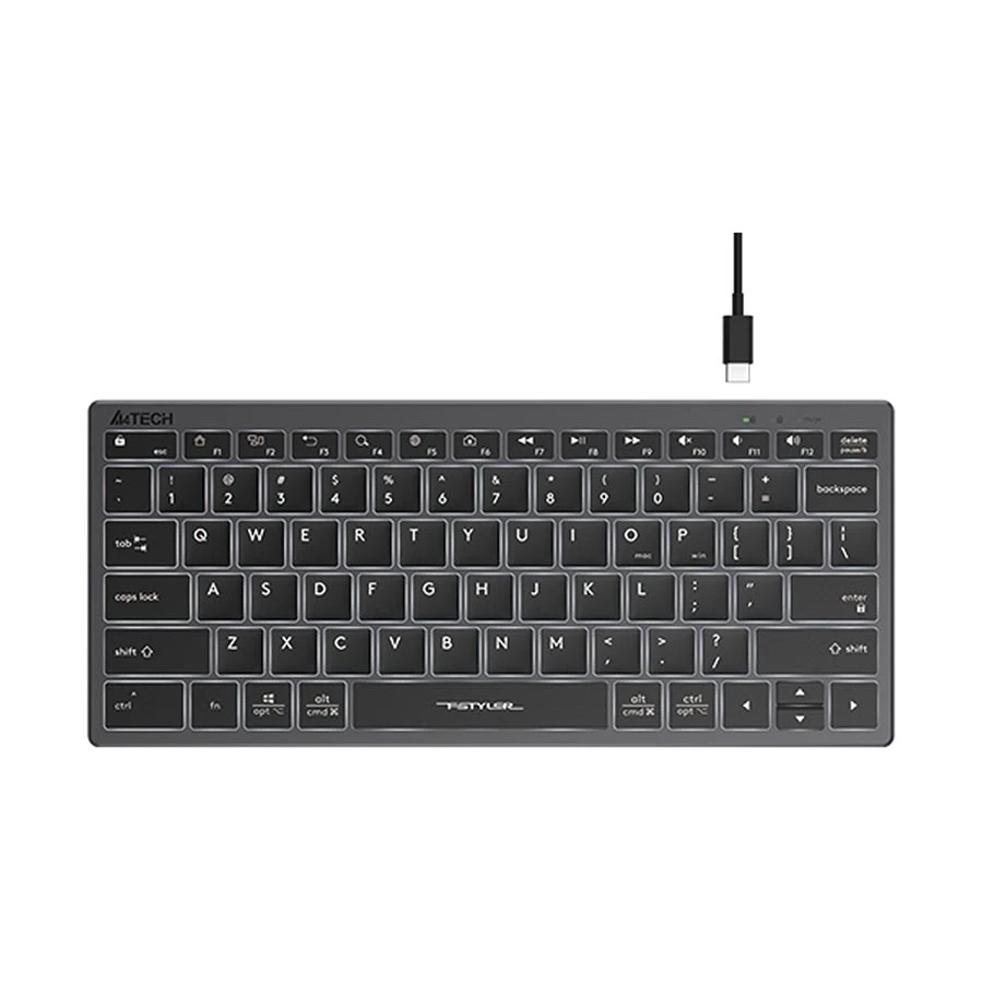 Picture of A4TECH FX61 Mini FStyler Grey Wired Keyboard