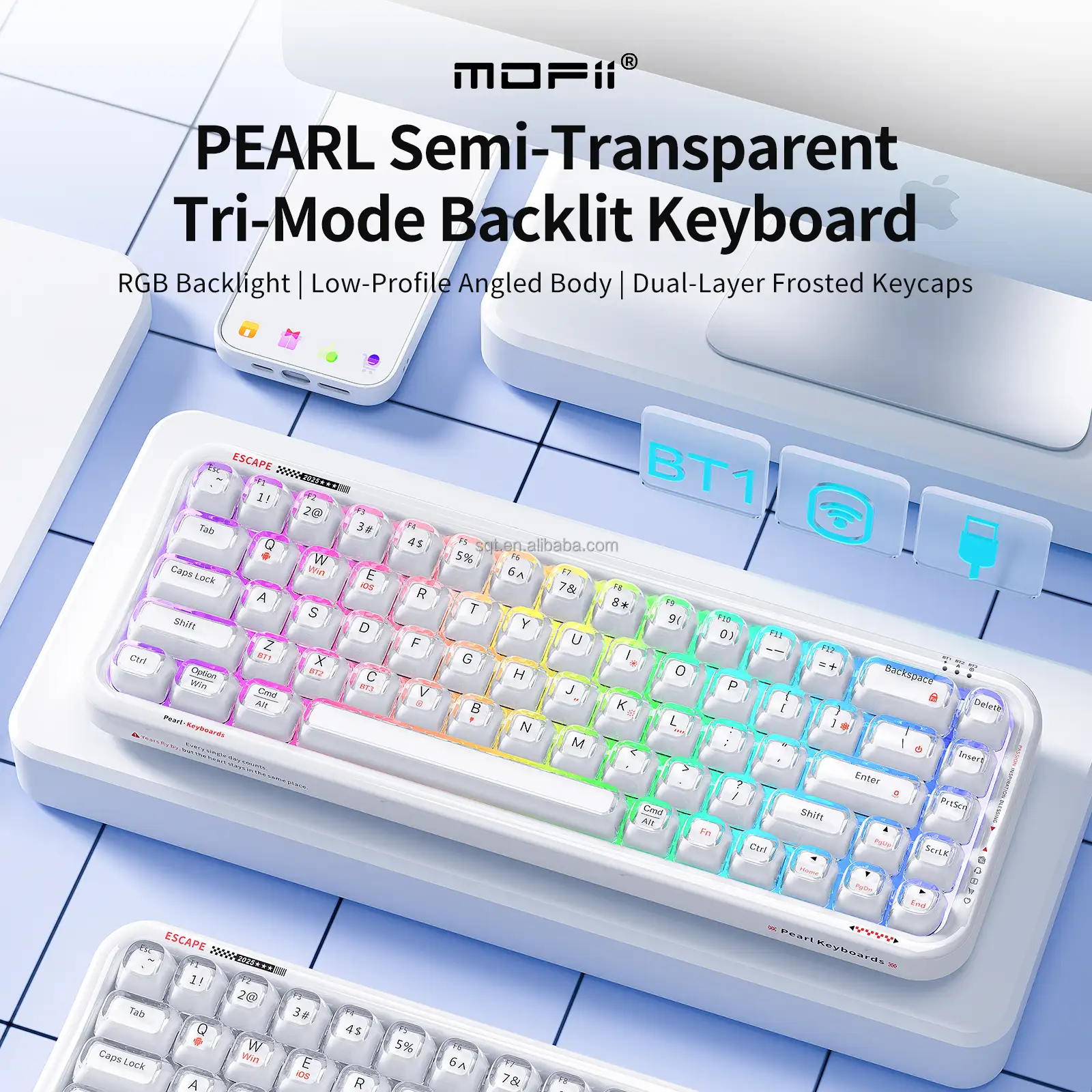 Picture of MOFII SK-711TM RGB Tri Mode Black Keyboard