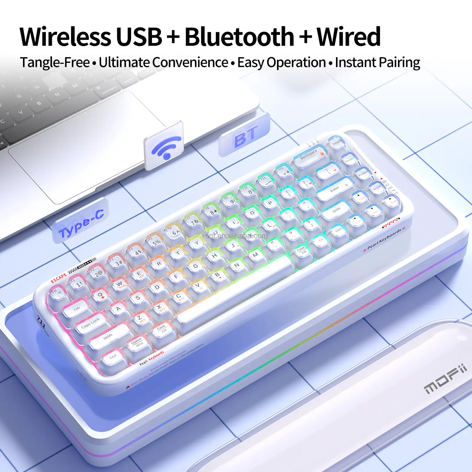 Picture of MOFII SK-711TM RGB Tri Mode Black Keyboard