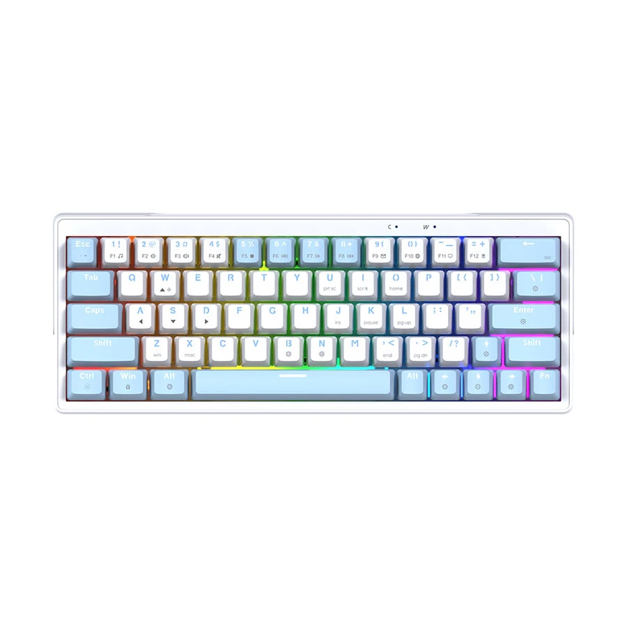 Picture of Fantech Atom X63 MK611 RGB Wired (Rosie Switch) White (White+Blue Key) Mechanical Gaming Keyboard