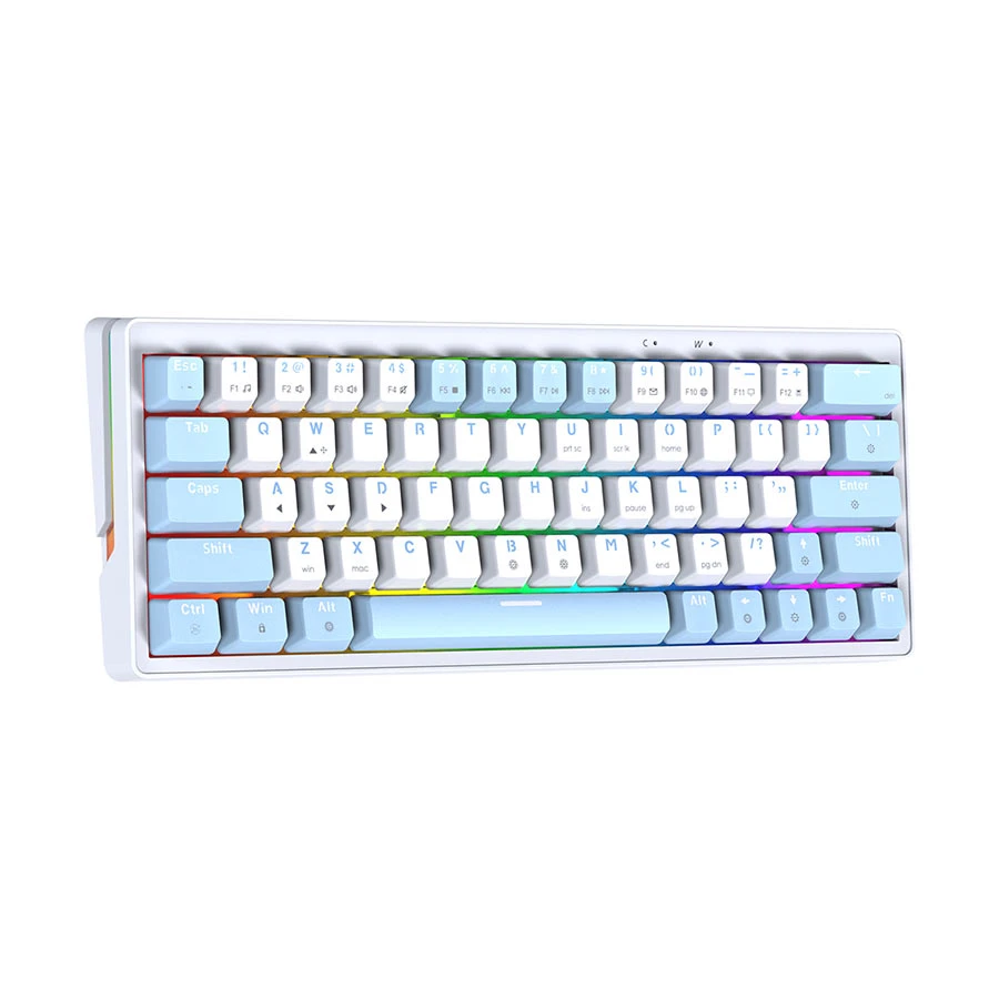 Picture of Fantech Atom X63 MK611 RGB Wired (Rosie Switch) White (White+Blue Key) Mechanical Gaming Keyboard