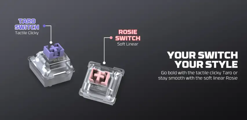 Picture of Fantech Atom X63 MK611 RGB Wired (Rosie Switch) White (White+Blue Key) Mechanical Gaming Keyboard