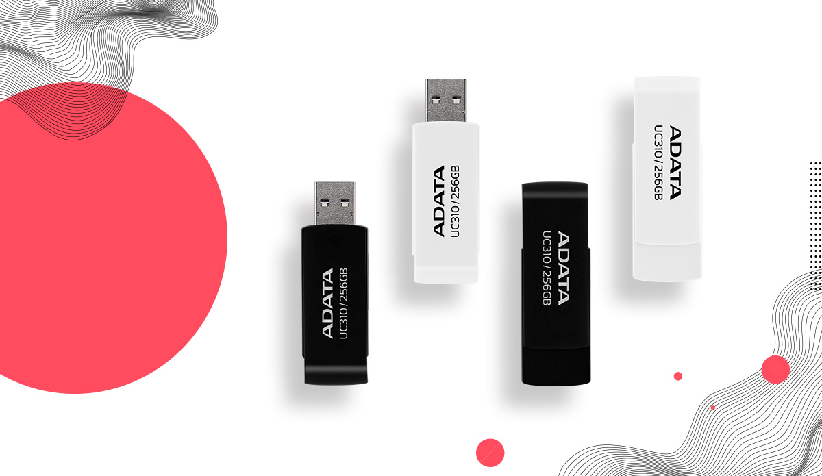 Picture of ADATA UC310 256GB USB 3.2 Black Pen Drive #UC310-256G-RBK