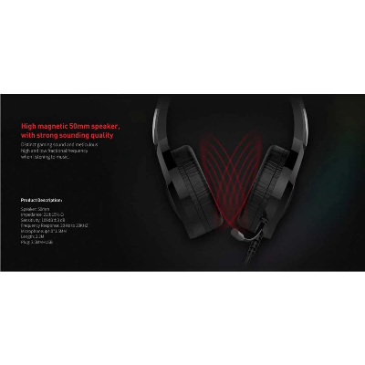 Picture of Havit H2232d 3.5mm Audio Jack+USB Black Gaming Headphone with Microphone