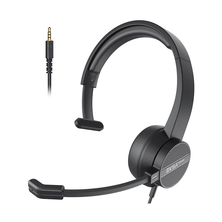 Picture of EKSA Telecom H15 Black Wired Over-Ear Professional Mono Headphone (2 Year Warranty)
