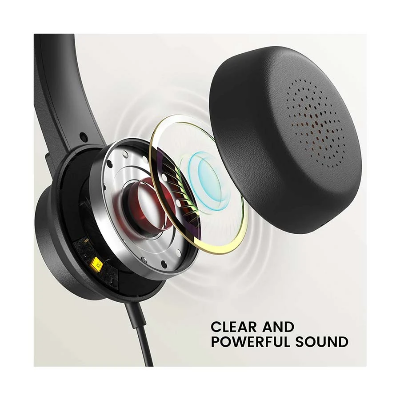 Picture of EKSA Telecom H15 Black Wired Over-Ear Professional Mono Headphone (2 Year Warranty)