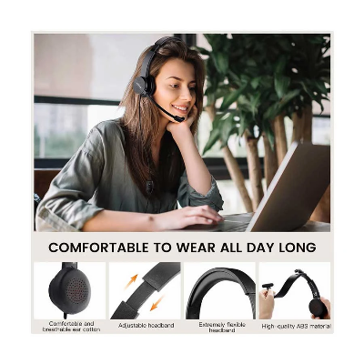 Picture of EKSA Telecom H15 Black Wired Over-Ear Professional Mono Headphone (2 Year Warranty)