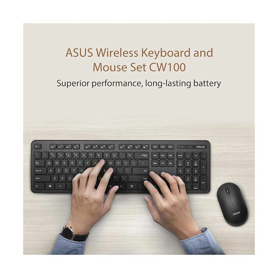 Picture of ASUS CW100 Black Wireless Keyboard & Mouse Combo