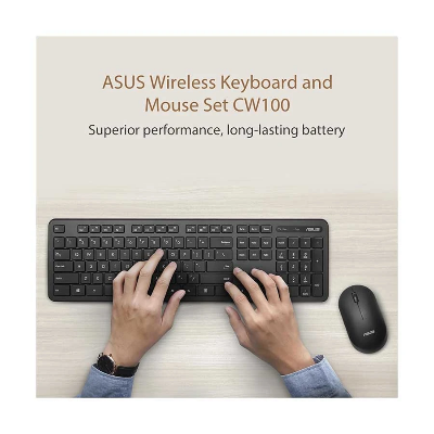 Picture of ASUS CW100 Black Wireless Keyboard & Mouse Combo