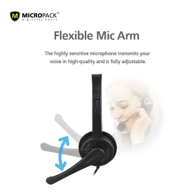 Picture of Micropack MHP-01 Black Wired Headphone