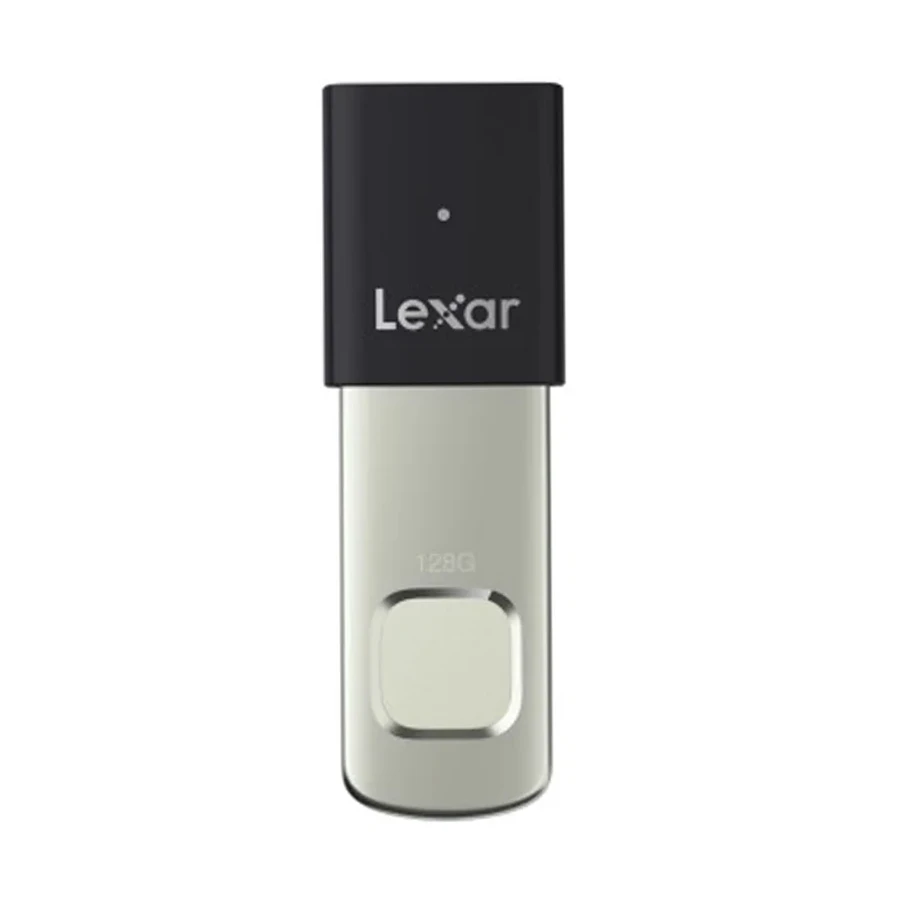 Picture of Lexar JumpDrive Fingerprint F35 Pro 128GB USB 3.2 Gen 1 Black & Silver Pen Drive #LJDF35P128G-RNBNG