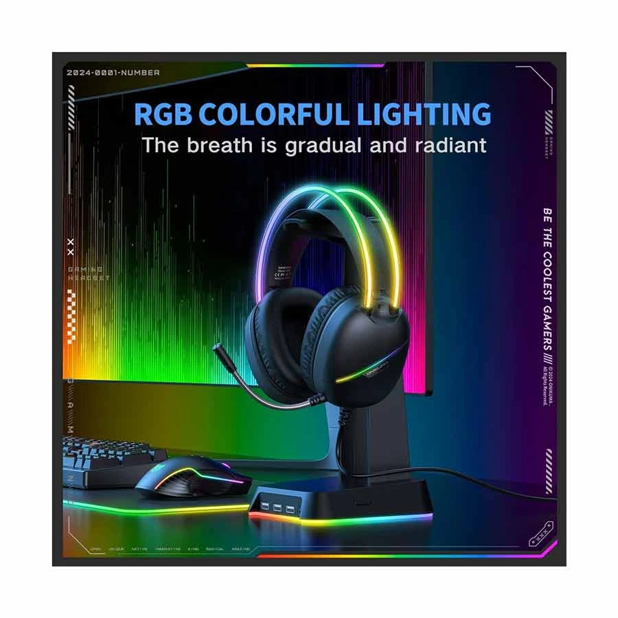 Picture of ONIKUMA X33 RGB Wired Black Gaming Headphone