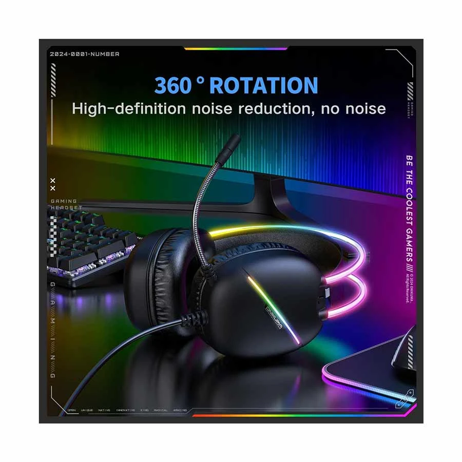 Picture of ONIKUMA X33 RGB Wired Black Gaming Headphone