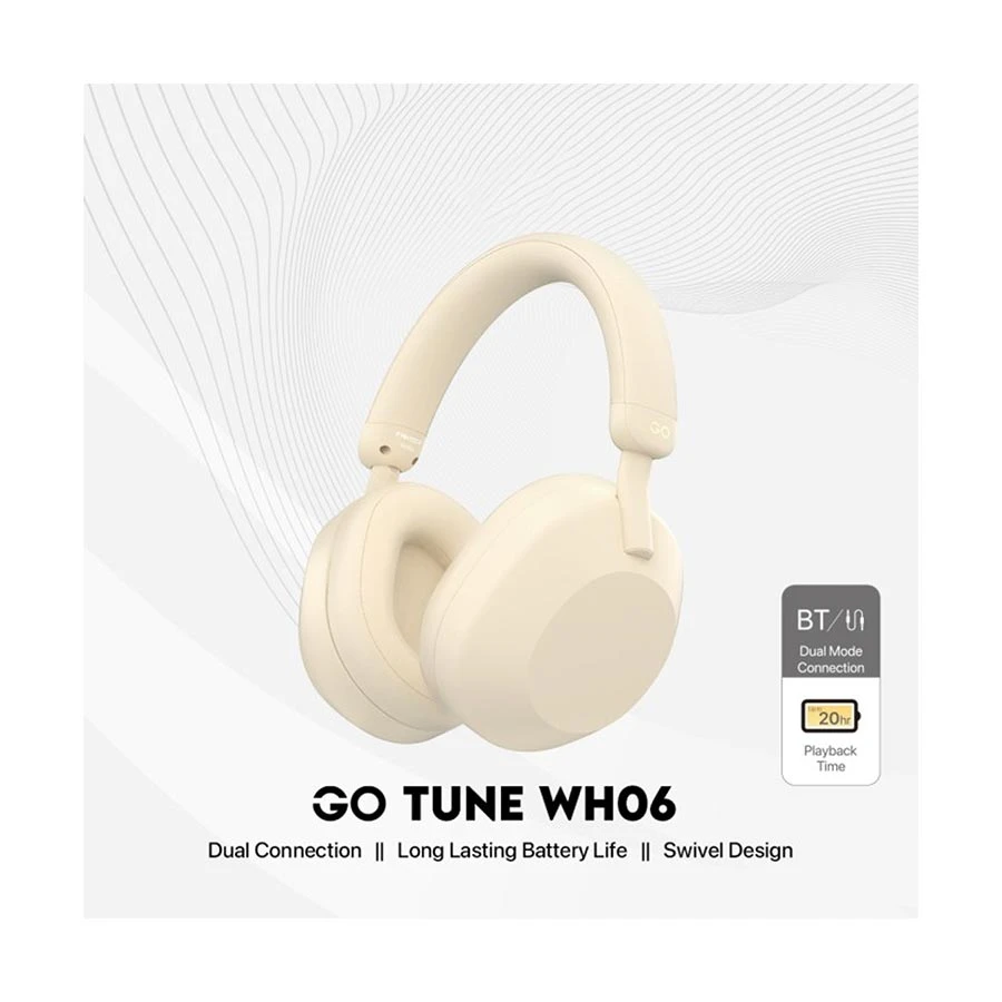 Picture of Fantech Go Tune WH06 Blutooth Beige Gaming Headphone