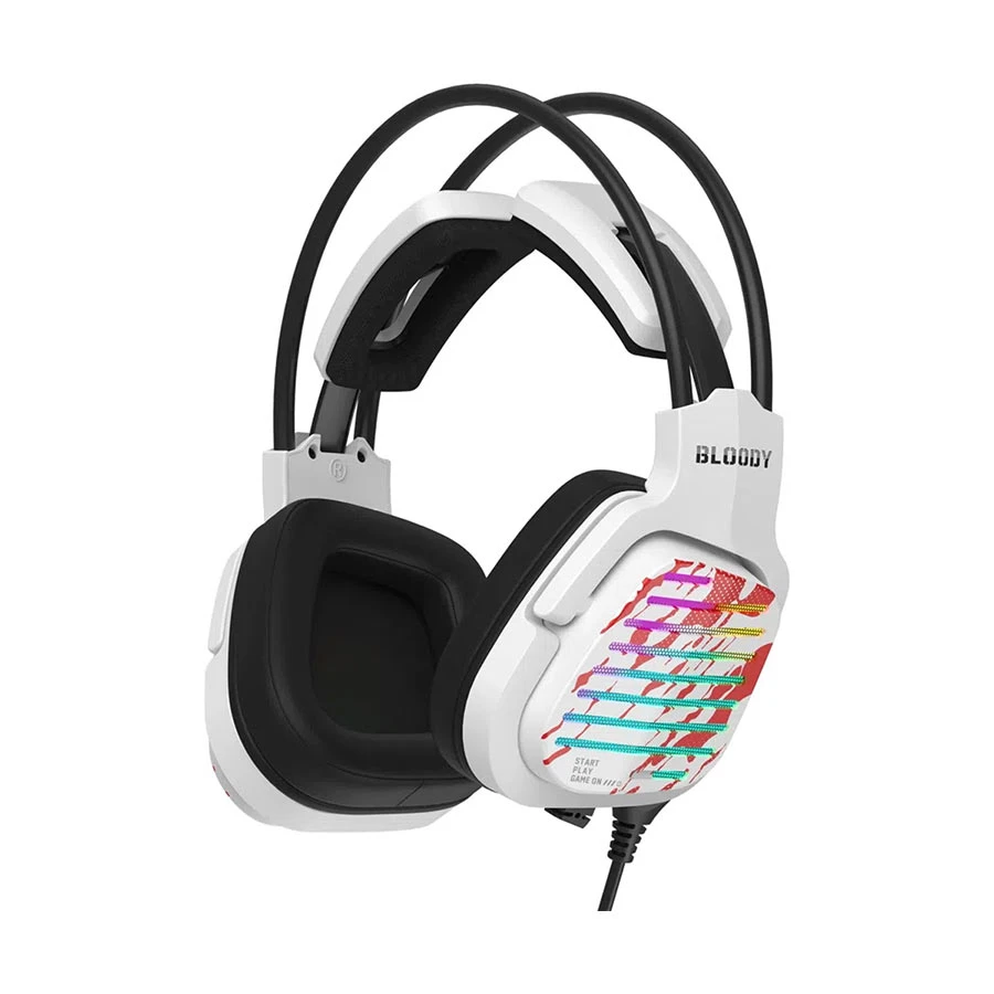 Picture of A4TECH Bloody G565 7.1 Surround Sound RGB Flow Light Energy White Wired Gaming Headphone